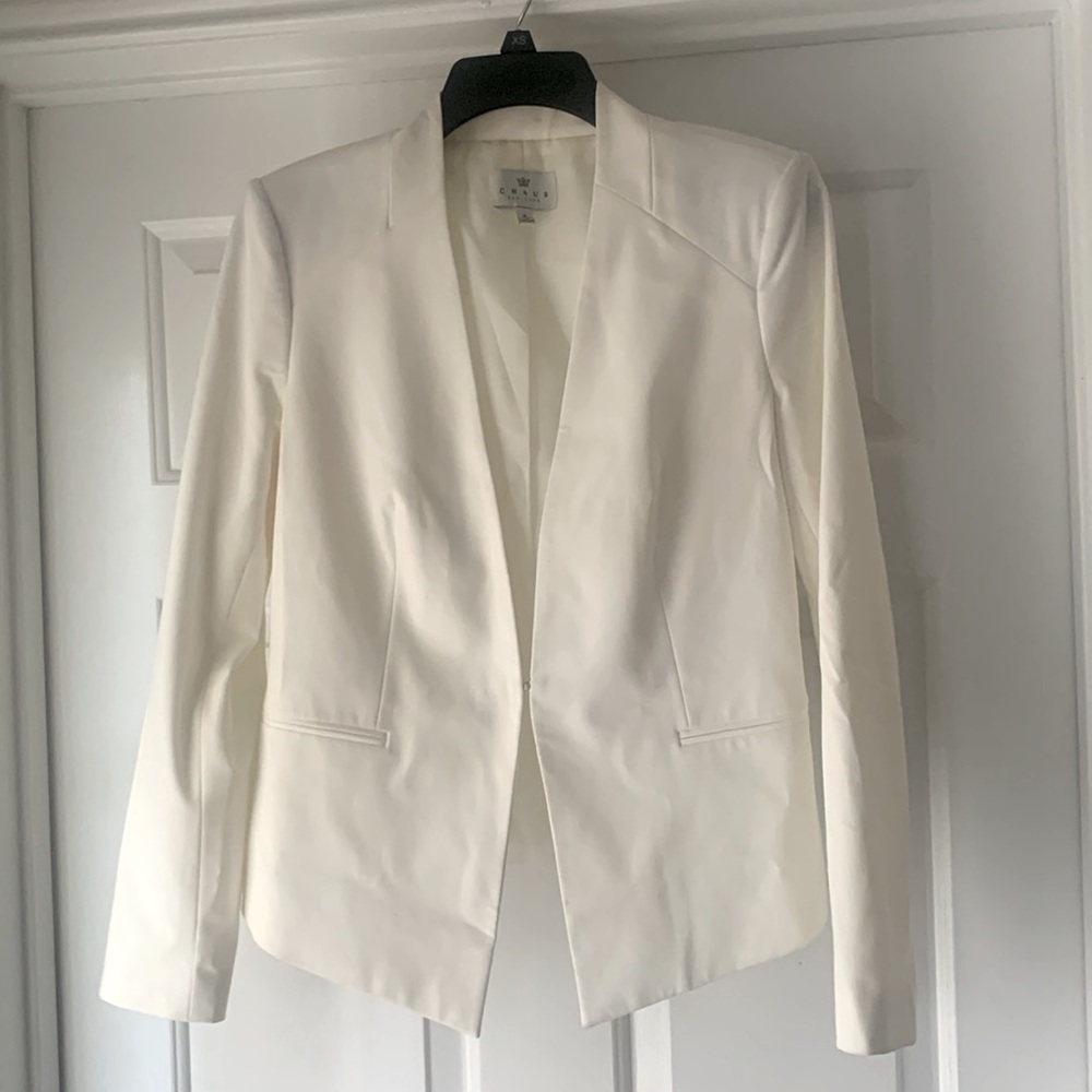 Chaus New York White Open Front Blazer - Picture 5 of 16